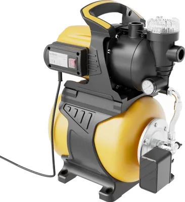 Produktbild von Wiltec Hauswasserwerk mit 19-L-Membrankessel, 3500 l/h Hauswasserautomat mit Druckschalter und Vorfilter, Gartenpumpe mit 44 m Förderhöhe, Wasserpumpe mit 8 m Ansaugtiefe