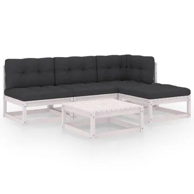 Produktbild von vidaXL 5-tlg. Garten-Lounge-Set mit Kissen Kiefer Massivholz