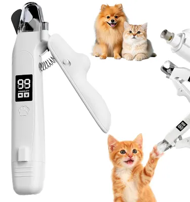 2-in-1 Nagelknipser & Feile für Hunde/Katzen, LED