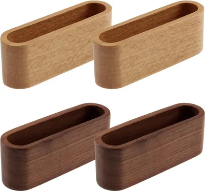 Produktbild von Holz Visitenkartenhalter, 2 Stück Aufbewahrungsbox für Büro, Visitenkarten, Displayständer, Schreibtischkartenhalter, Aufbewahrungsbox, Namenskartenständer für Büro, Geschäft, Geschenk (2)