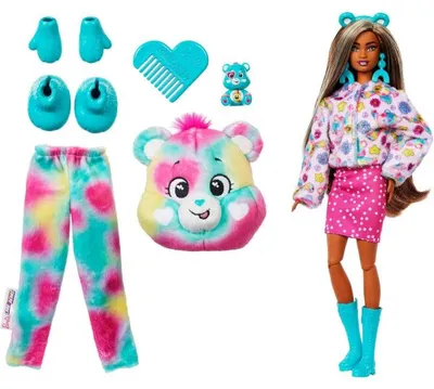 Image de Poupee barbie cutie reveal bisounours touradieuse 10 surprises - costume peluche animal - poupée mannequin - mattel - jfv62