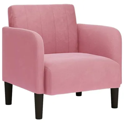 Productafbeelding van Fluwelen Fauteuil met Armleuningen in Roze