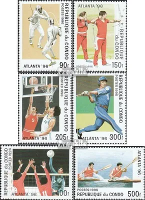 Produktbild von Briefmarken Kongo (Brazzaville) 1996 Mi 1437-1442 (kompl.Ausg.) gestempelt Olympische Sommerspiele 96