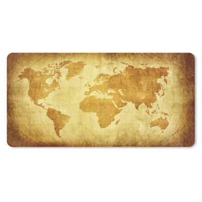 Produktbild von MuchoWow® Mauspad Mousepad Weltkarte - Vintage - Braun 60x30 cm - Mousepads - Maus Mat - Pad - Mausunterlage - Nachhaltig