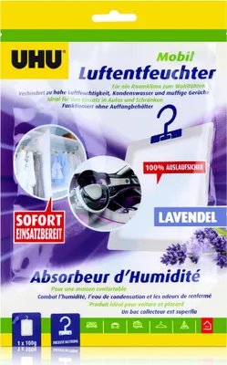 Produktbild von UHU Air max Luftentfeuchter mobil mit Auslaufschutz Duft Lavendel