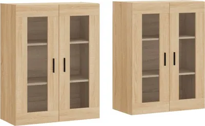 Produktbild von Wandschränke 2 Stk. Sonoma-Eiche Holzwerkstoff