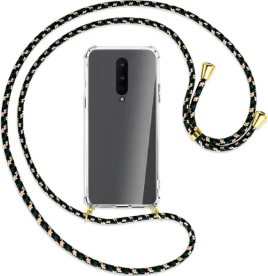 Produktbild von Handykette Backcover-Schutzhülle mit Band (Metall goldfarben) für OnePlus 8 - camouflage