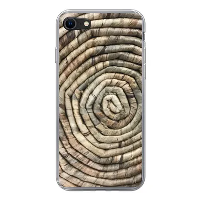 Produktbild von MuchoWow® Handyhülle Schutzhülle Hülle für iPhone 7 Kreis - Schilf - Korb Silikon Softcase Handy Hülle - Kartenhalter