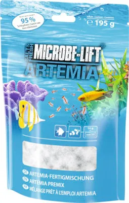 Productafbeelding van Kant-en-klare mengeling MICROBE-LIFT Artemia 195 g: een mengeling van zout en Artemia-eieren, bedoeld voor de productie van levend voer