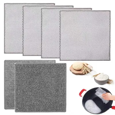 6-teiliges Spültuch-Set – Draht- und Teigtücher, waschbar