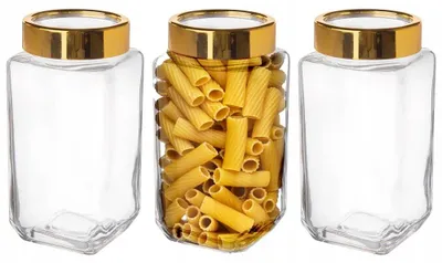 Produktbild von Altom Design 1l Vorratsgläser Quadratische Glasbehälter 3 Stück