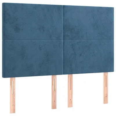 Produktbild von Kopfteil Dunkelblau 144x5x118/128 cm Samt