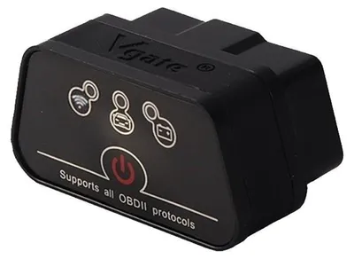Produktbild von Vgate Mehrmarkendiagnoseschnittstelle, ICar2, Schwarz, Bluetooth, OBD2