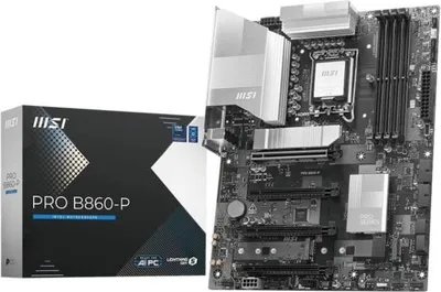 Zdjęcie produktu dla Płyta główna MSI PRO B860-P, Intel B860, LGA 1851 (Socket V1), ATX, DDR5, 256 GB, 5 Gigabit Ethernet