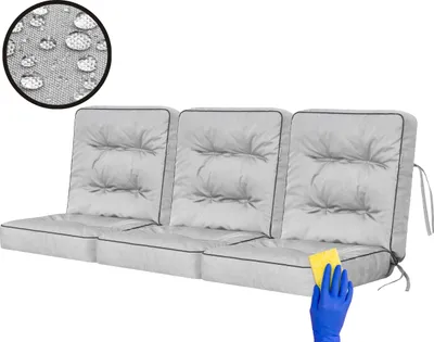 Produktbild von Schaukelkissen-Set "VENUS" – 3 Stück 50×110 cm | Bankkissen Garden Kissen Schaukelauflagen Bankauflagen Auflagen Kissen | HobbyGarden