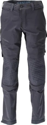 Image de Pantalon avec poches genouillères Noir bleu, taille 82 C54 MASCOT 22378-311-010