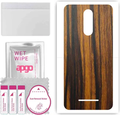 Produktbild von apgo Rückseite Schutzfolie, Skin, kompatibel mit TP-Link Neffos C7 Lite, Hinten Displayschutzfolie aus Vinylfolie, kratzfest, einfache Montage - Tigerwood