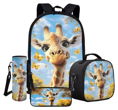 Image de Omgoods - Ensemble de sac à dos scolaire 4 en 1 avec boîte à lunch et étui à stylos