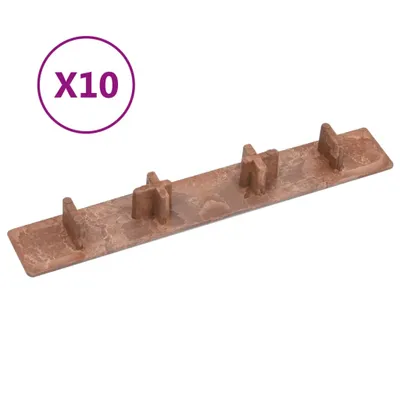 Produktbild von Endkappen für Terrassendielen 10 Stk. Braun Kunststoff