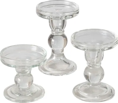 Produktbild von Kandelaar glas 3-dlg set 13,4cm