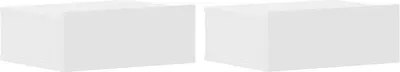 Image de vidaXL Tables de chevet suspendues 2 pcs. Blanc 40x30x15 cm Bois composite
