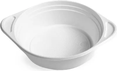 Produktbild von 100x Suppenterrine Einweg-Mikrowellenterrine weiß (PP) 500 ml
