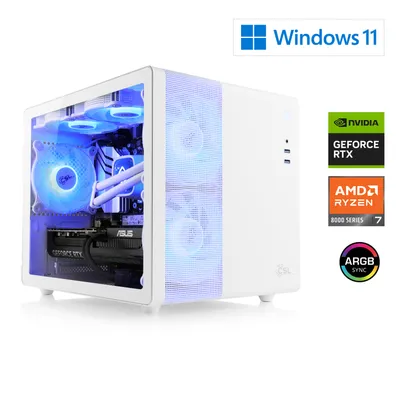 Image de PC de jeu, AMD Ryzen 7 8700F, 4100 MHz, GeForce RTX 5070, 32 Go DDR5 RAM, 2000 Go M.2 SSD, Windows 11 Home, USB 3.2 | M11850H