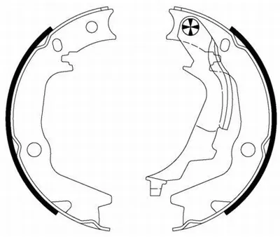 Produktbild von HELLA 8DA 355 050-261 Handbremsbeläge für HYUNDAI i20 (PB, PBT) Handbremse 167mm