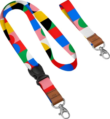 Produktbild von Schlüsselband, Personalisiert, Wunschtext/Grafik, Lanyard mit Ihrem Schriftzug, Druck nach Wunsch, Geometry [098]