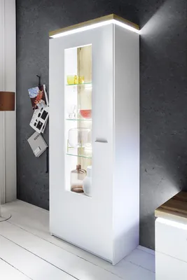 Produktbild von Vitrine Standschrank Vitrinenschrank Beistellschrank Schrank "Chalki I"