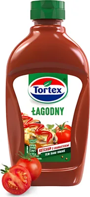 Zdjęcie produktu dla Ketchup Łagodny Tortex Pomidorowy do Frytek 470 g wyrazisty smak pomidorów