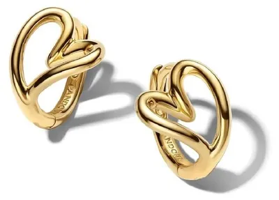 Produktbild von PANDORA Essence Creolen für Damen, IP Gold, Herzform