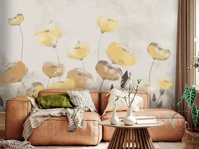 Produktbild von Vlies Fototapete Mohnblumen 400x280 cm Tapeten Wandtapete XXL Blumen Natur wie gemalt b-A-10314-a-a