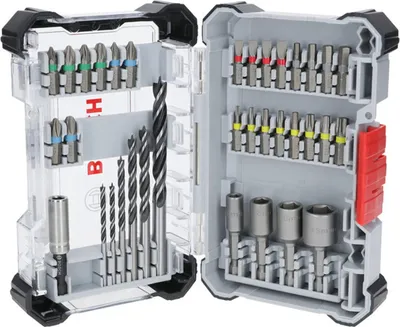 Image de Coffret de forets à bois PRO Wood et embouts de vissage Extra Hard, 35 pièces - BOSCH - 2607017725