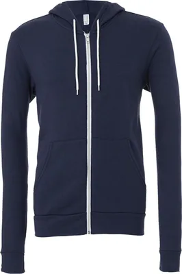 Produktbild von Canvas Uni Poly-Baumwolle Fleece Full-Zip Hoodie