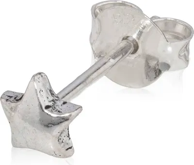 Produktbild von Einzelohrstecker Stern 5mm 925 Silber Oxidiert Ohrschmuck Klein Ohrring
