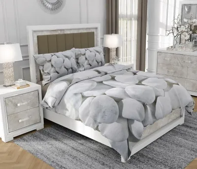 Produktbild von Bettwäsche 200x220 cm + 2x70x80 cm, 3-teilig, 100% Baumwolle, Satin, Reißverschluss, Bunt - SOVIO | So.0284