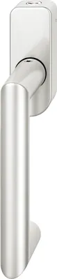 Immagine prodotto di Maniglia per finestra FSB 34 1016 con rosone ovale bloccabile, alluminio anodizzato argento