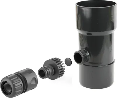 Produktbild von Regensammler Regenwassersammler Regenwasserrückgewinnung Filter Fallrohr Regen Ø 90 mm graphit