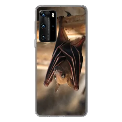 Produktbild von MuchoWow® Handyhülle Schutzhülle Hülle für Huawei P40 Pro Baby - Fledermaus - Holz Silikon Softcase Handy Hülle - Schutz