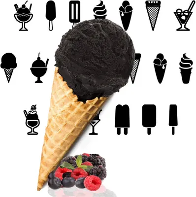 Image de Fruits des bois Poudre de glace noire à faible teneur en glucides Vegan sans sucre, sans lactose 10 kg