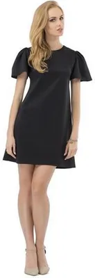 Produktbild von Damen Minikleid Trapez-Kleid Tunika Top; Schwarz/S/36