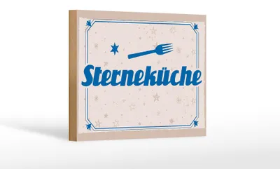Produktbild von Holzschild Spruch 18x12 cm Sterneküche Dekoration
