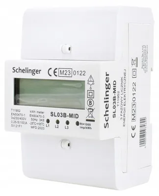 Immagine prodotto di Contatore di elettricità SCHELINGER 3F 400V/5A 0,25-100A, MID