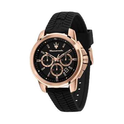 Produktbild von Maserati Silikon Armband-Uhr Chronograph SUCCESSO Herren schwarz D2UMAR8871621012