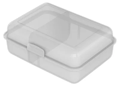 Produktbild von Pausen-Box" Vorratsdose – Brotdose Kinder mit Trennwand & Klickverschluss – BPA-frei und  Germany – Lunchbox für die Schule & Arbeit - Transparent