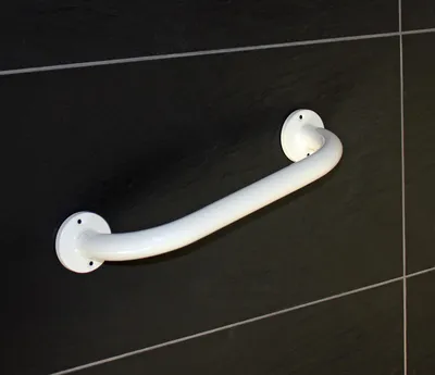Obrázok produktu pre Kovová rukoväť do vane 30 cm rukoväť do vane biela Rukoväť Madlo na uchopenie Prístupová pomôcka