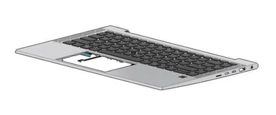 Image de HP Clavier de remplacement pour ordinateur portable - avec pointeur, ClickPad - rétroéclairé