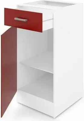 Image de ULTRA élément bas de cuisine 40 - rouge mat