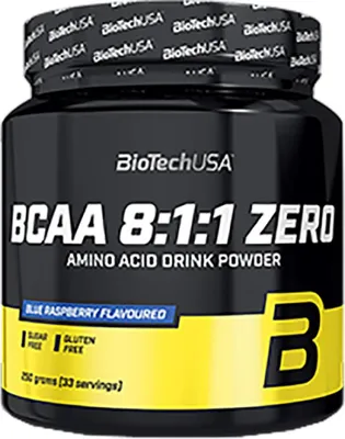 Obrázek produktu pro BioTech USA BCAA 8:1:1 Zero 250 g modr malina / BCAA 4: 1: 1 a vce / Ochucen bcaa se zvenm obsahem l-leucinu bez cukru